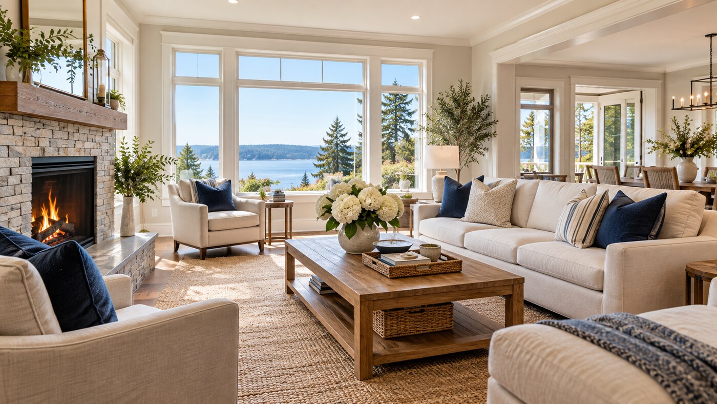 Bright, professionally staged home interior